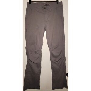 Prana Halle Women 4 Regular Inseam Charcoal Grey Hiking Cargo Pants Straight Leg